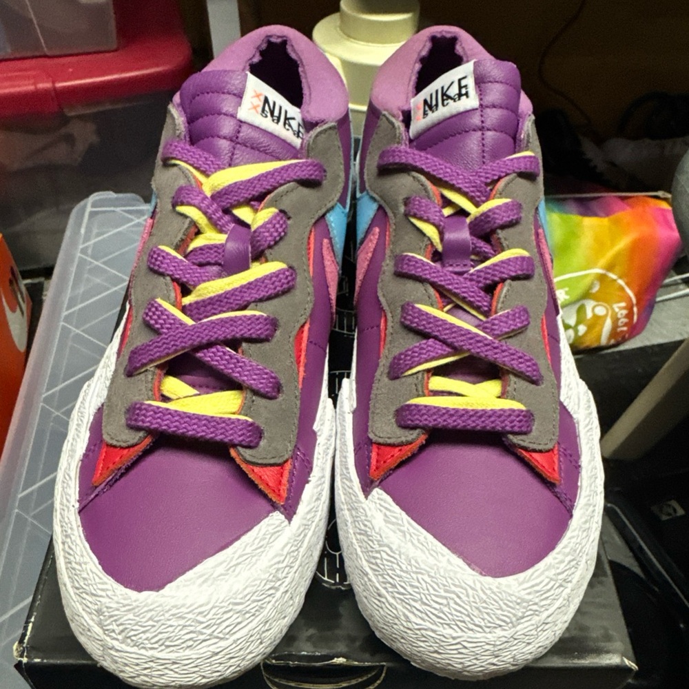 Brand New Nike Sacai x Kaws Blazer Low Shoes - Purple Dusk Size 9M/10.5W